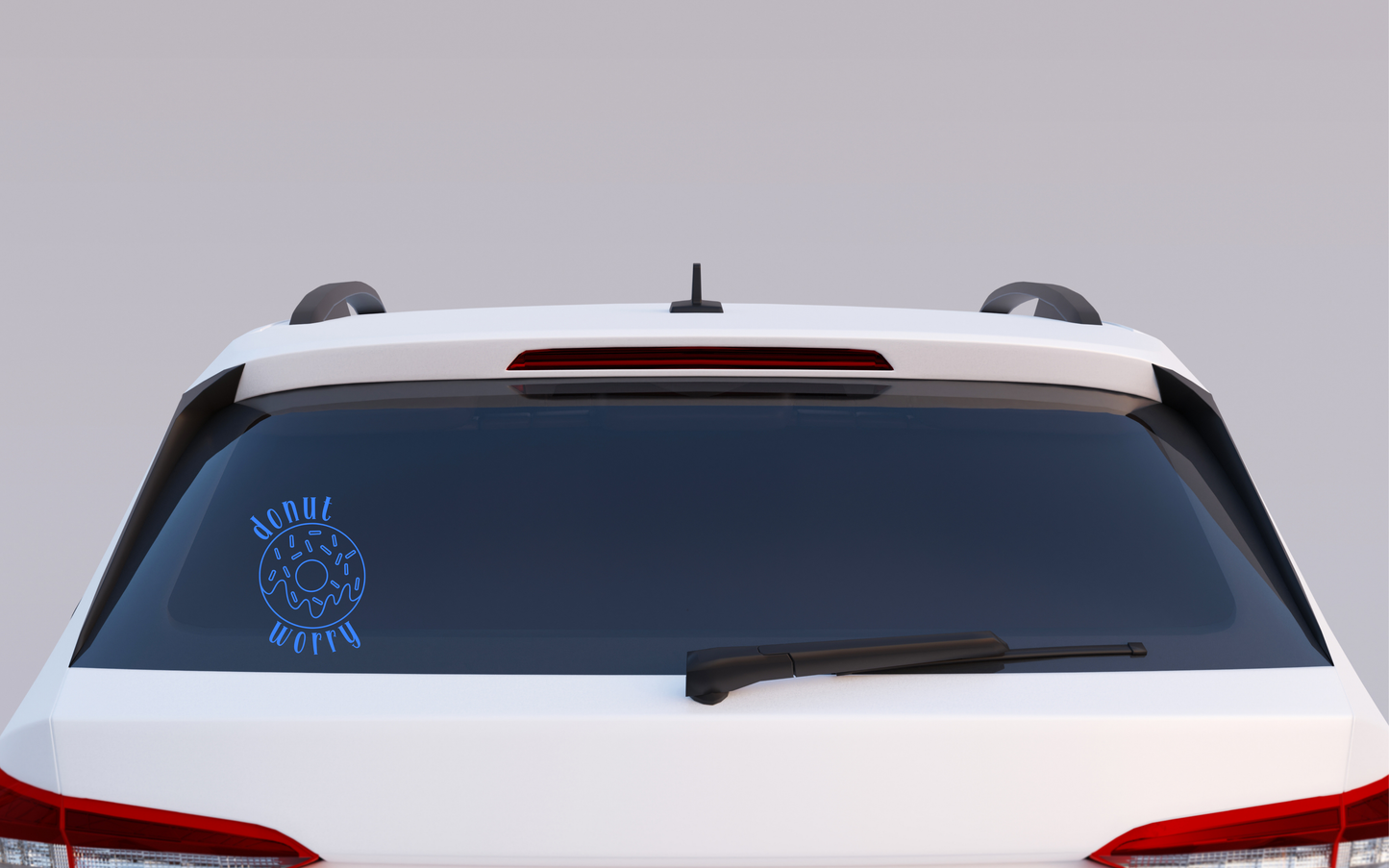 donut worry waterproof decal