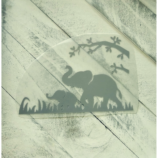 Adorable Mama & Baby Elephant Vinyl Decal