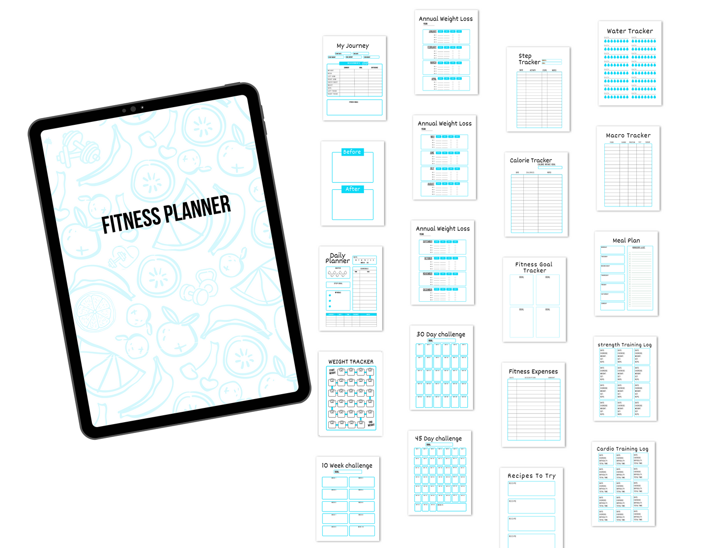 Printable Fitness Planner. Track Progress, Set Challenges & Crush Goals